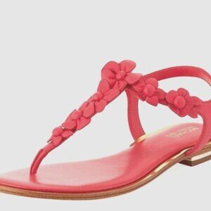 Michael Kors Tricia Floral Thong Sandal Deep Pink Size 7.5 New in Box